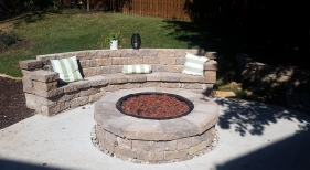 Custom Fire Pit with Bench