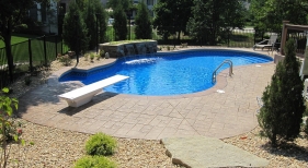 Freeform Pool with Diving Board