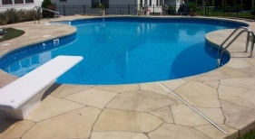 Freeform Pool with Diving Board