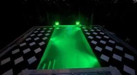 Geometric Pool at Night