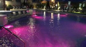 Freeform Pool at Night